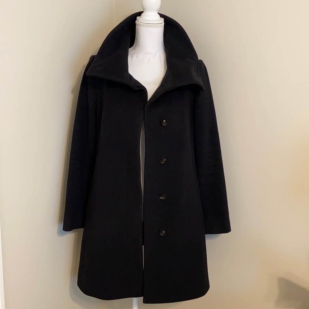 Cole Haan black wool coat
